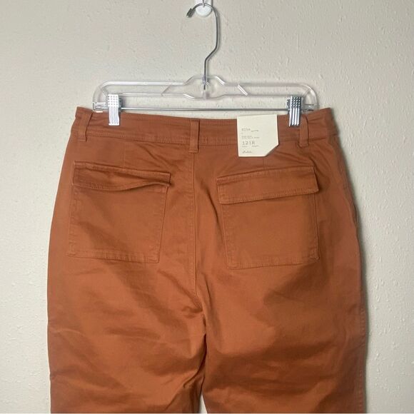 NWT A New Day Stretch Elastizado Slim High Rise Rust Colored Pants Women Size 12 - Picture 2 of 15